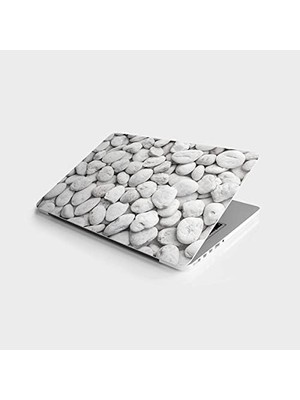 Peri Store Laptop Bilgisayar Notebook Pc Kaplama Etiketi Beyaz Taşlar