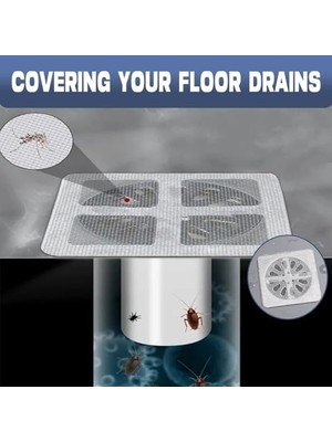 Peri Store Tek Kullanımlık Duş Tahliye Saç Çıkarıcı Örgü Çıkartma 4 "* 4", Banyo, Mutfak, Küvet, Lavabo Için Saç Tahliye Çıkartması (Kare, 20 Adet)