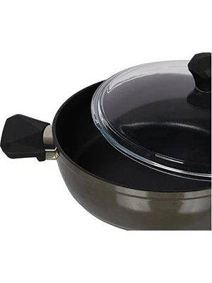 Peri Store Taç 1500023294 7 Parça Graniks Tencere Seti, Gri
