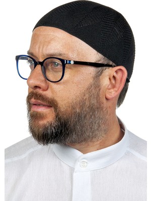 İhvan Online Berra Çelik Dantel Namaz Takkesi Siyah 1 Adet Erkek Kullanıcılar İçin