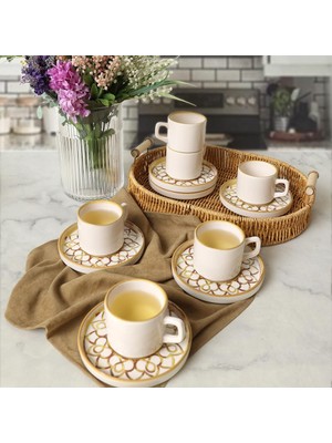Peri Store Worn Stackable Çay Takımı 12 Parça 6 Kişilik 22968-23057