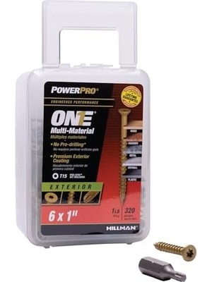 Peri Store Power Pro Bir Düz Başlı Bronz Dış Çok Malzemeli Vidalar (# 6 x 1 Inç) - 0,5 kg Kutu