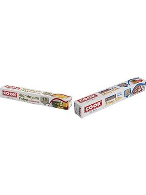 Peri Store Alüminyum Folyo 30 cm x 15 M ve Kesimli Streç Film 30 cm x 50 M