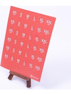 Peri Store Beden Ölçüleri Sticker Seti, Kırmızı, A5 2 Sayfa