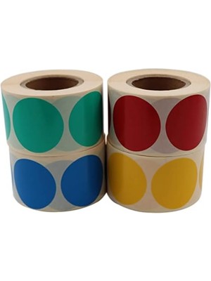 Peri Store Kırmızı Renk Zemin Baskılı Kuşe Etiket 40MM Çapında 500 Adet 40MM Çapı (Kırmızı)