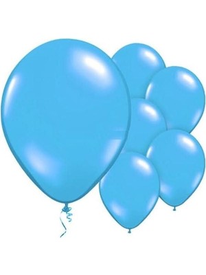 Peri Store - Metalik Mavi Balon 12 Inch 10 Adet