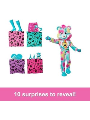 Peri Store Cutie Reveal Sevimli Ayıcıklar Bebek ve Aksesuarları, Mutlu Ayıcık, Renk Değişimi ve Mini Ayıcık Dahil 10 Sürpriz Içeren 2. Seri, JFV62