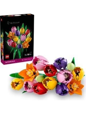 Peri Store Botanicals Lale Buketi 11501 - Yetişkinler Için Çeşitli Renkler ve Aşamalarda 5 Lale Içeren Sevgililer Günü'ne Özel Yaratıcı Dekoratif Model Yapım Seti (576 Parça)
