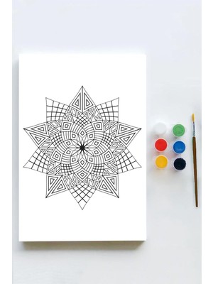 Peri Store (PSTER21627) Mandala Tuval Kanvas Tablo Boyama Hobi Seti (50X70CM)