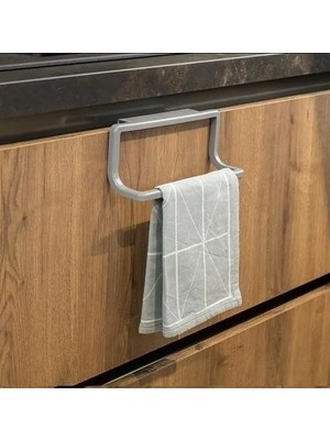 Peri Store Towel Hanger Dolap Kapağına Asılabilen Havluluk, Havlu Askısı Grı