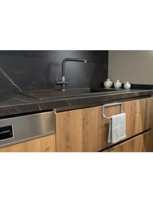 Peri Store Mutfak Banyo Havlu Askısı-Gri M-B30-07
