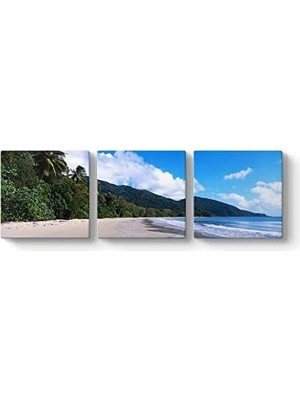 Peri Store Sahil ve Orman Tablosu 126 x 40-3 Parçalı