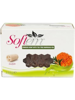 Peri Store Softem Çay Ağacı ve Aynısefa Yağlı Lifli Sabun 130G | Doğal Kabak Lifi Içerikli | Cilt Temizliğinde Etkili | Antibakteriyel ve Yatıştırıcı Etki