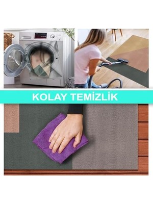 Peri Store Dizayn Fobcolors Kadife Pamuk Tabanlı Yıkanabilen Kaydırmaz Antibakteriyel Salon Halısı 200X300
