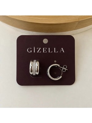 Gizella Xuping Silver Taşlı Şerit Model Küpe