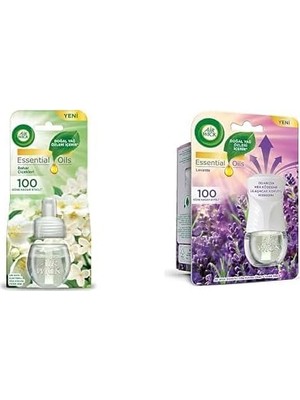 Peri Store Air Wick Elektrikli Oda Kokusu Yedek Şişe Çiçekleri ve Air Wick Elektrikli Oda Kokusu Esansiyel Yağlar Cihaz + Yedek Şişe Lavanta