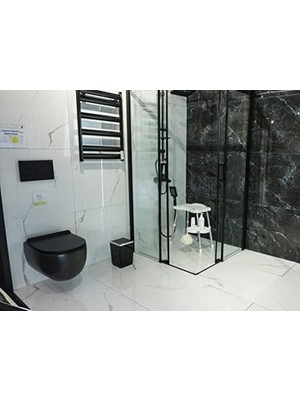 Peri Store M-KV35-01 Apollo Duşlu Banyo Taburesi, Beyaz