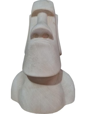 Peri Store Ahşap Dekoratif Büst Heykeli Moai