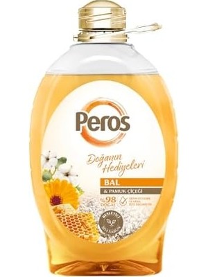 Peri Store Peros Doğanın Hediyeleri Bal & Pamuk Çiçeği Sıvı Sabun 3000 G
