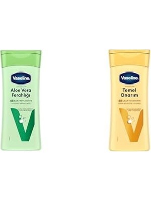 Peri Store Vücut Losyonu Aloe Ferahlığı Kuru Ciltler Için 200 ml ve Vücut Losyonu Temel Onarım Kuru Ciltler Için 200 ml