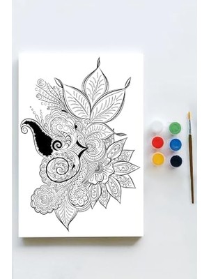 Peri Store (PSTER21614) Mandala Tuval Kanvas Tablo Boyama Hobi Seti 9 (50X70CM)