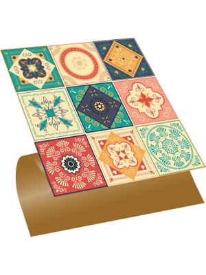 Peri Store Kendinden Yapışkanlı Kaplama, Çıkartması, Duvar Zemin Kaplama Tokyo Desenli Pvc 30X30 cm (11 Adet / 1 M²)