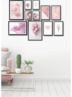 Peri Store 11 Parça Dekoratif Mdf Tablo Seti Çerçeve Görünümlü DEKOLİADKS005