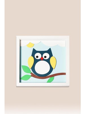Peri Store Temalı Katmanlı Mdf - Çocuk ve Bebek Odası Duvar Tablosu 33X33X2.5 cm