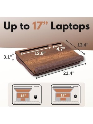 Peri Store -LS023 Minderli Laptop Sehpası (Ceviz)