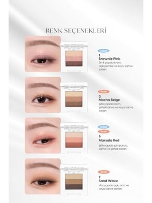 Peri Store Yumuşak Dokulu, Dökülme Yapmayan 3 Renkli Göz Farı Triple Shadow (No.14 Dewy Apricot)