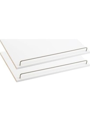 Peri Store Suitesymphony Ahşap Ayakkabı Raf Seti, 63,5 cm Için, Saf Beyaz/ Nikel, 2 Adet