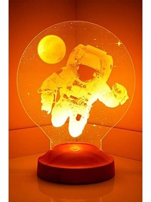 Peri Store 3 Boyutlu 3D Görünümlü Astronot LED Lamba