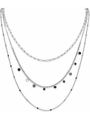 Felix Accessories Aurielle Çoklu Zincir Gümüş Kolye