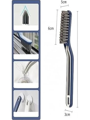 Peri Store Sökme Aparatlı Cımbızlı Banyo Temizlik Fırçası Pencere Boşluk Kazıma Fırçası Köşe Temizleme Fırçası