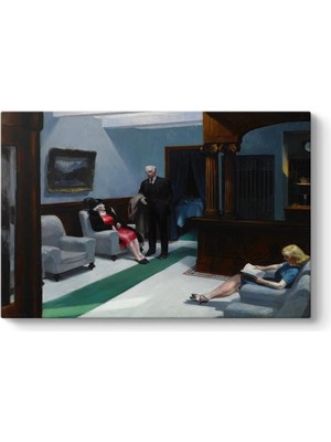 Peri Store Edward Hopper - Otel Lobisi Tablosu 140 x 100