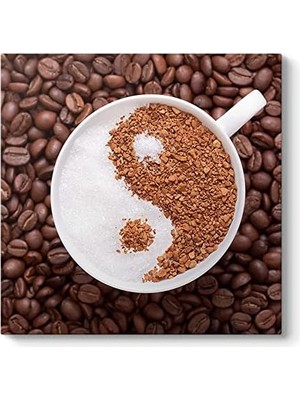 Peri Store Ying Yang Kahve Tablosu 40 x 40