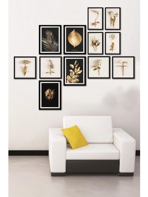 Peri Store 12 Parça Dekoratif Mdf Tablo Seti Çerçeve Görünümlü DEKOLIADKJ023