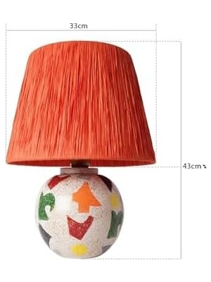 Peri Store Handmade Turuncu Seramik – Modern Tasarım, Yerli Üretim, E27 Duy, Uzun Ömürlü ve Çevre Dostu Dekoratif Aydınlatma
