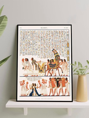 Peri Store Egyptian Procession, Mısır Alayı Klasik Sanat Çerçeveli Tablo - Çerçeveli Poster