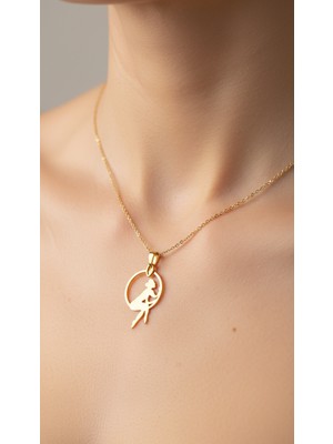 Tabitela 14 Ayar Altın Kolye Ucu Melek   GM13047 1 gr