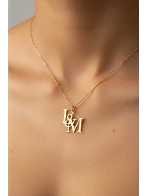 Tabitela 8 Ayar Altın Kolye Ucu Harf L&m   GM12973 1 gr