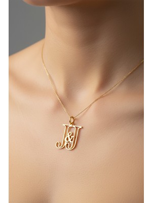 Tabitela 8 Ayar Altın Kolye Ucu Harf J&j   GM12728 1 gr