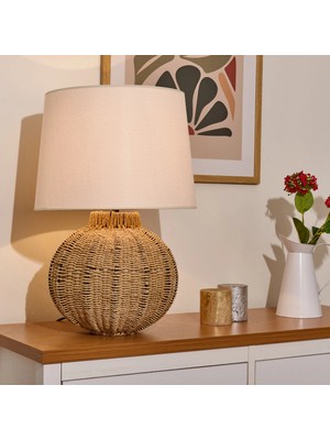 Matmel Lighting Borgo Abajur - Kahverengi / Beyaz - 50X30 cm