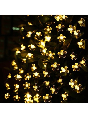 Peri Store Solar 5 Metre 50 LED Papatya Gün Işığı – 8 Fonksiyonlu Dekoratif Işık