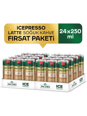 Jacobs Icepresso Latte Soğuk Kahve 250 ml x 24