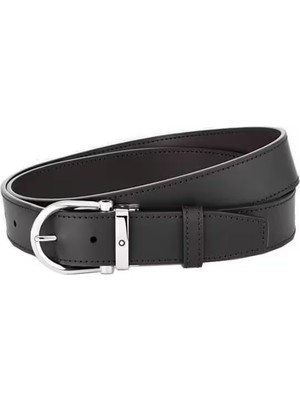 Montblanc Horseshoe Buckle 35 mm Reversible Deri Kemer 128783