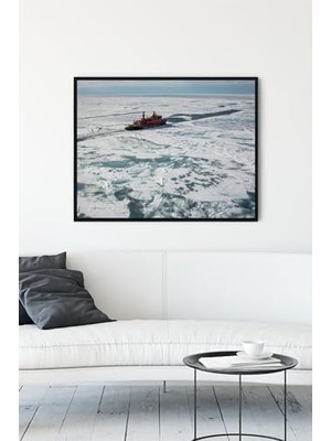 Peri Store (PSTER11877) Kuzey Kutbu Manzara Çerçeveli Tablo 2 (30 x 40CM)