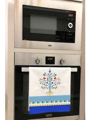 Dekomod Dekoratif Mutfak Pamuklu Fırın Havlusu Özel Desenli 35X50 cm Yıkanabilir Ağaç