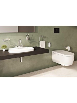 Assess Store Frame 5696B403-0041 Tezgah Üstü Tv Lavabo, Armatür Bantlı, Clean, 57 Cm, Beyaz
