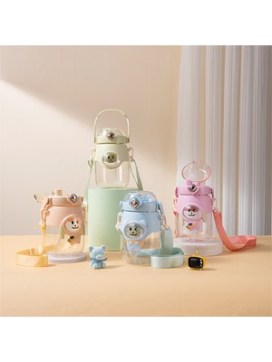 The Bottle Smile Ayıcık Plastik Matara 900 ml 5 Adet